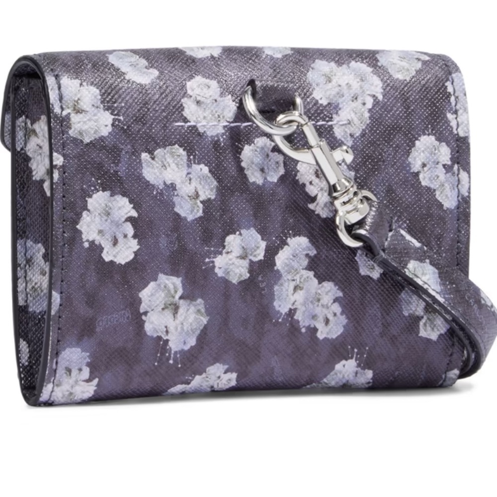 💐 MM6 MAISON MARGIELA Floral Printed Faux Leather Coin Bag Purse - Picture 2 of 4